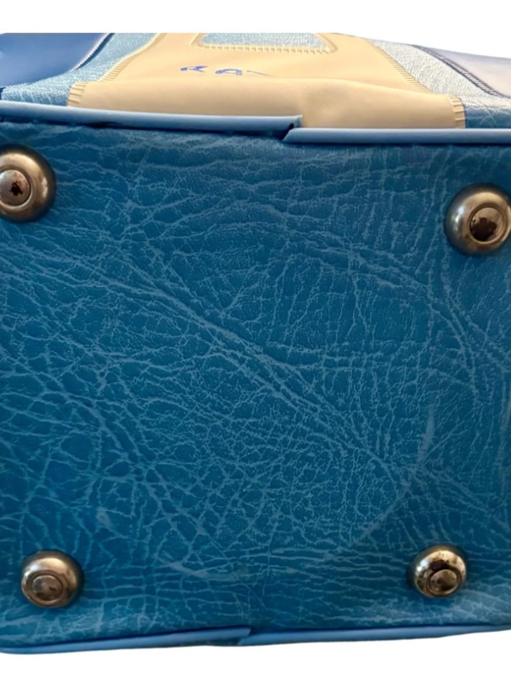 Vintage 1960s/1970s Ranger Vinyl Bowling Bag – Retro Blue & Beige